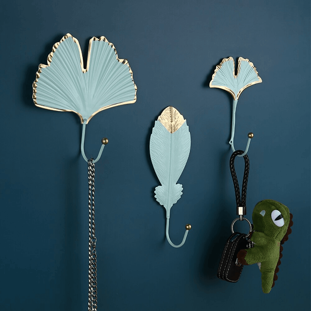 Nature's Leaves Metal Wall Hooks