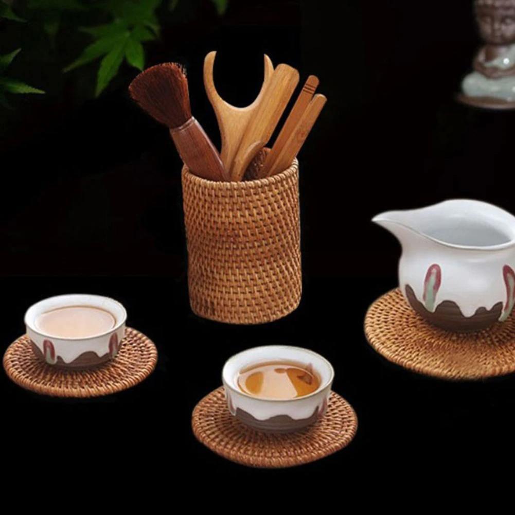 Hand-Woven Wicker Storage Container Basket