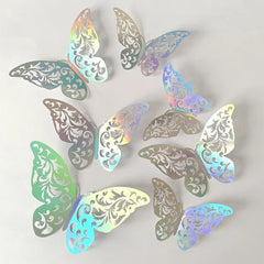 3D Effect Crystal Butterflies Wall Sticker