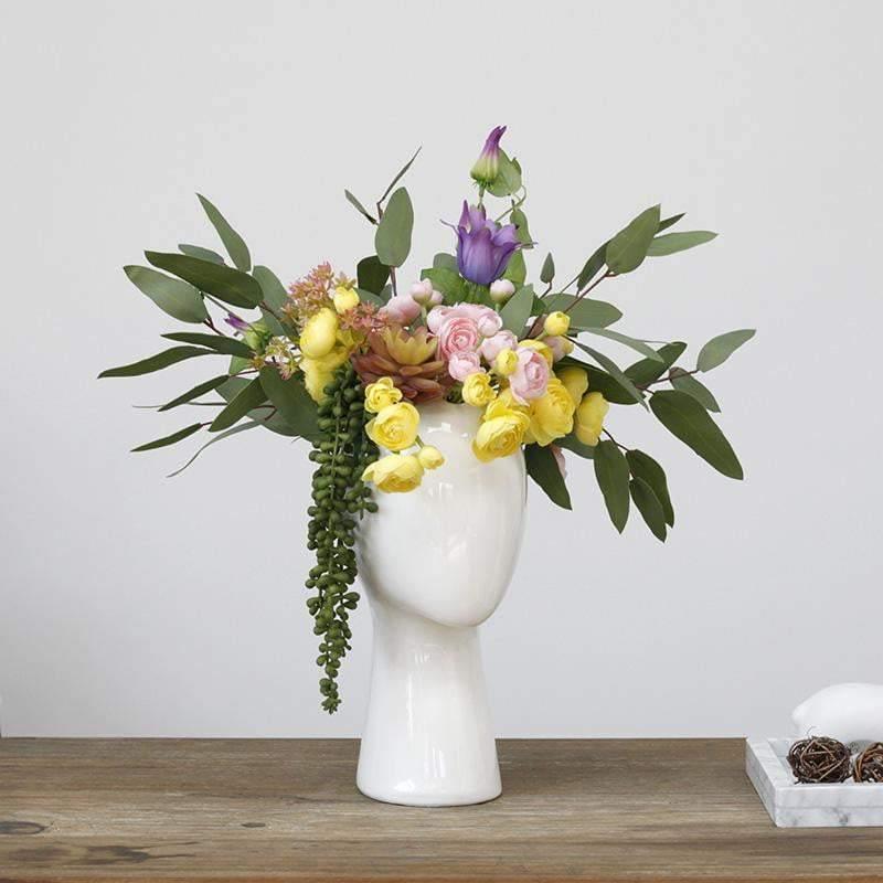 Head Shaped Flower Vase